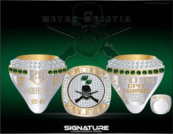 Metro Militia Football 2018 CPFL Championship Ring