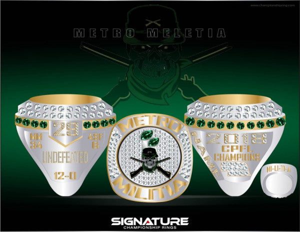 Metro Militia Football Championship Ring