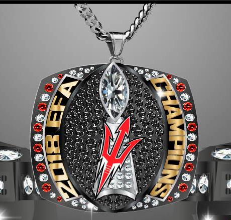 Long Island Red Devils Football Pendant