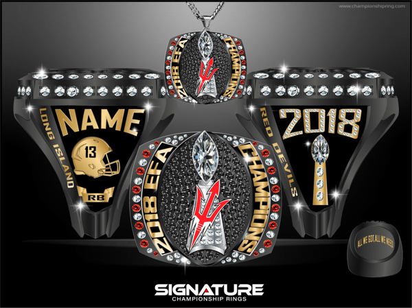 Long Island Red Devils Football Championship Ring