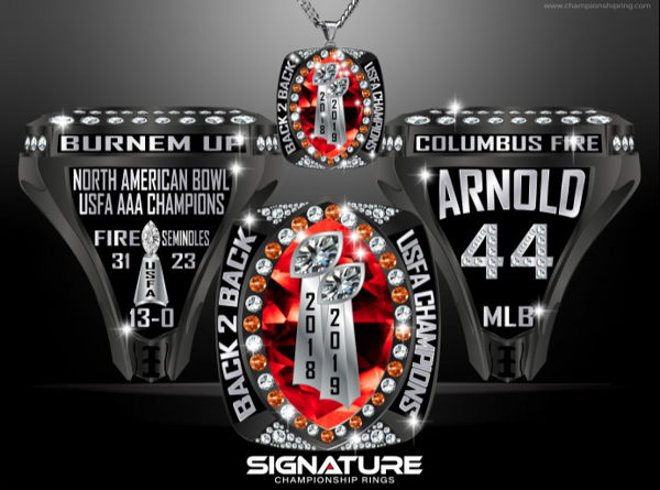 Columbus Fire 2019 Football Championship Ring