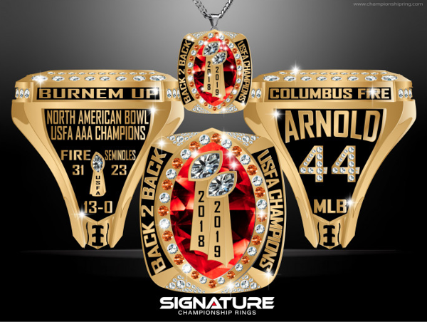 Columbus Fire 2019 Football Championship Ring