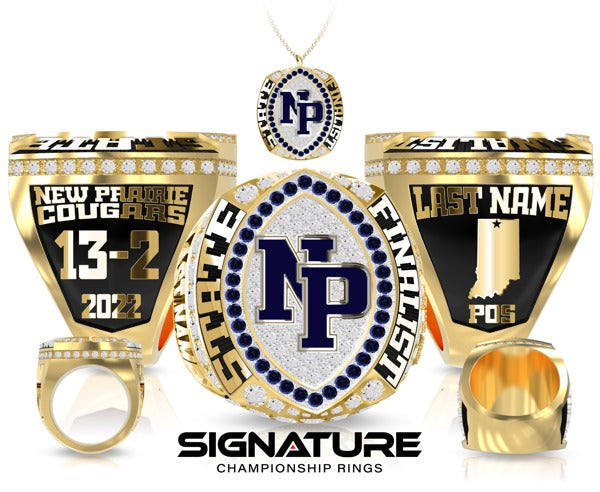 New Prairie High School Football 2022 Championship Coach Ring