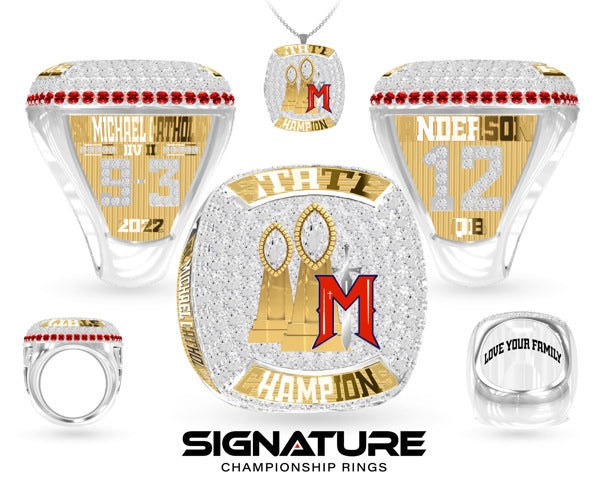 Saint Michael the Archangel Catholic High School Football 2022 Championship Ring