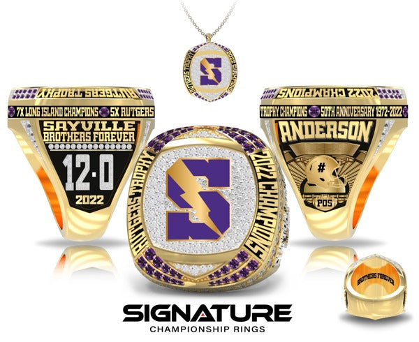 Sayville High School Football 2022 Championship Ring