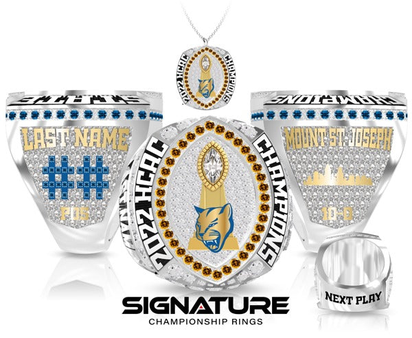 Mount Saint Joseph University Football 2022 Championship Ring