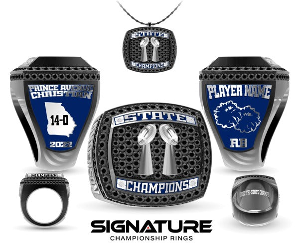 Prince Avenue Christian High School Football 2022 Championship Ring