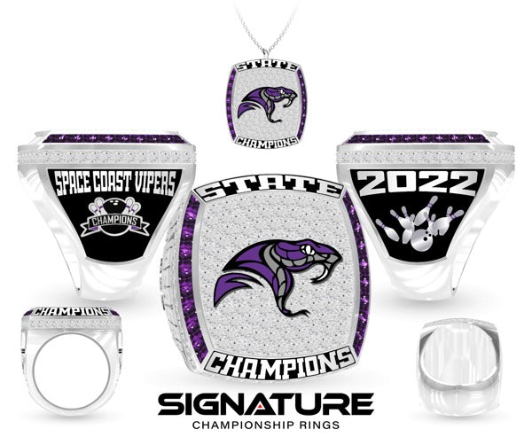 Space Coast Jr. Sr. High School Bowling 2022 Championship Ring