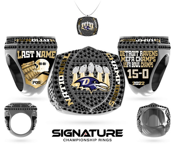 Detroit Ravens Football 2022 Championship Ring