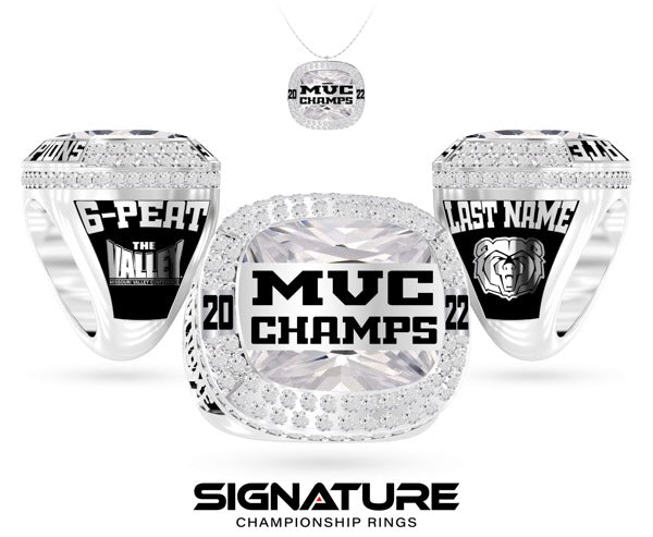 Missouri State University Swimming & Diving 2022 and 2023 Championship Rings