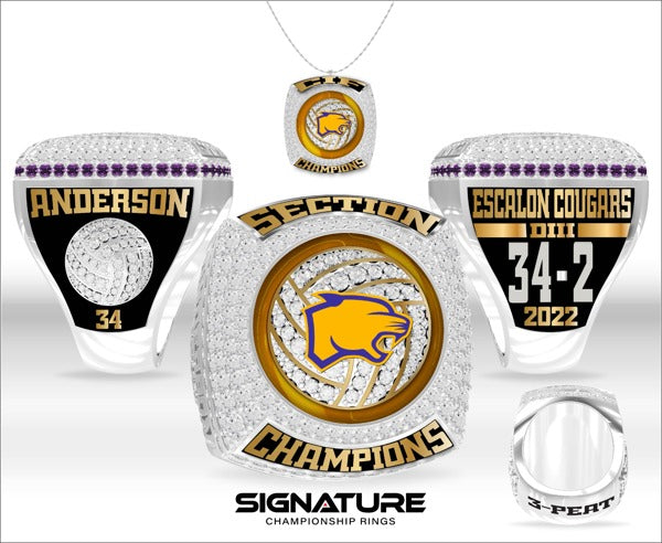 Escalon High School Volleyball -Women's 2022 Championship Ring