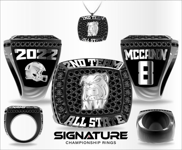 New Way Academy McCann 2022 2nd Team All State Championship Ring
