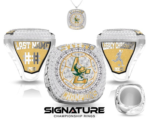 Legacy Christian Academy Soccer -Men's 2023 Championship Ring