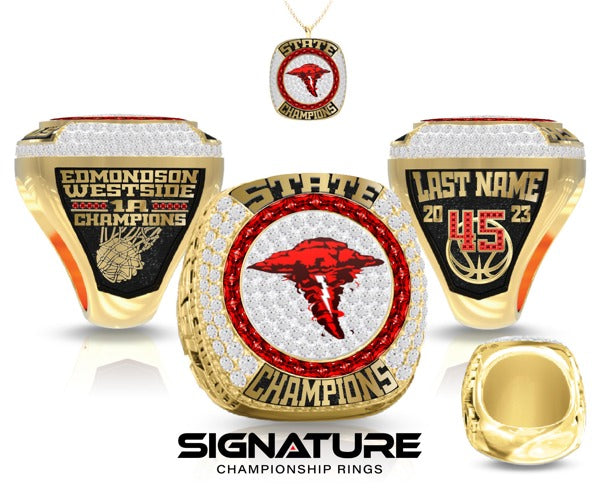 Edmondson-Westside High School Basketball -Men's 2023 Championship Ring