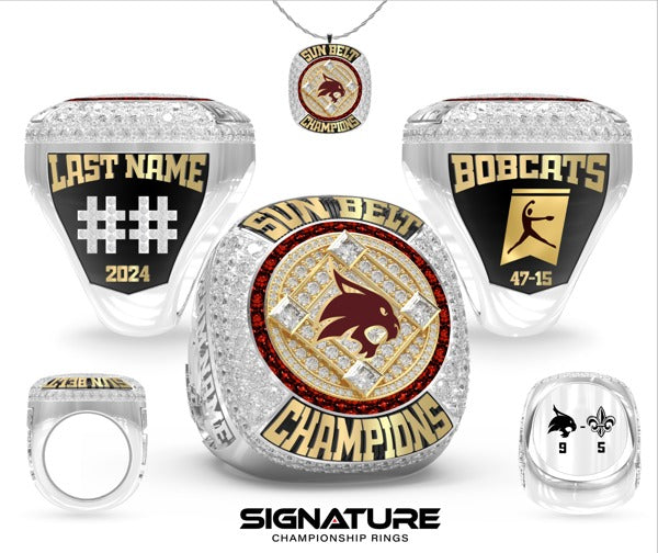 Texas State University Softball - Women's 2024 Championship Ring