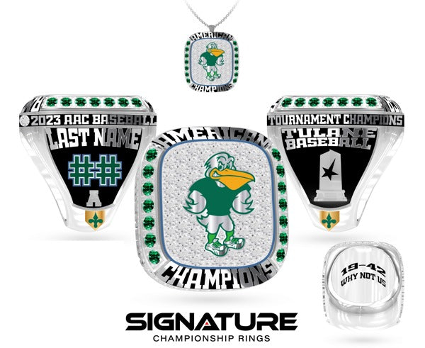 Tulane University Baseball 2023 Championship Ring