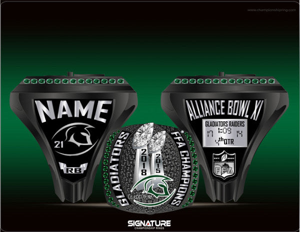 SW Florida Gladiators Championship Ring