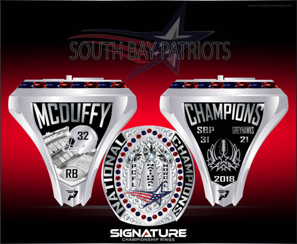 South Bay Patriots Championship Ring