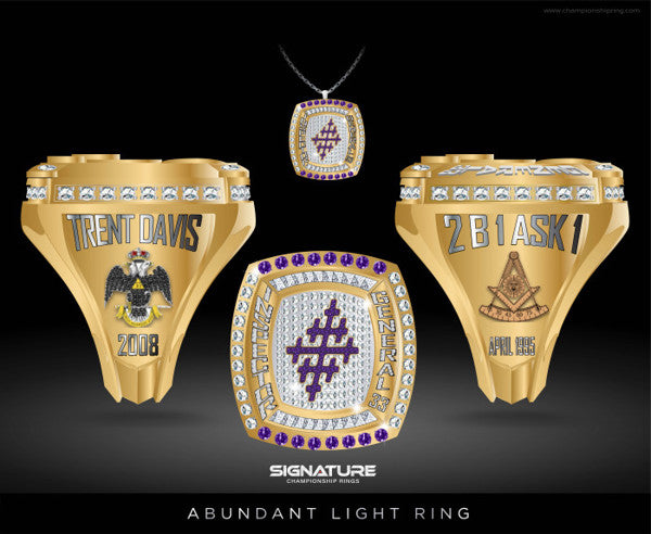 Abundant Light Lodge Ring #1 in Gold Finish