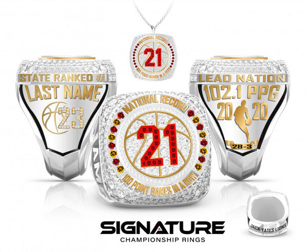 100 Point Games in a Row Championship Ring