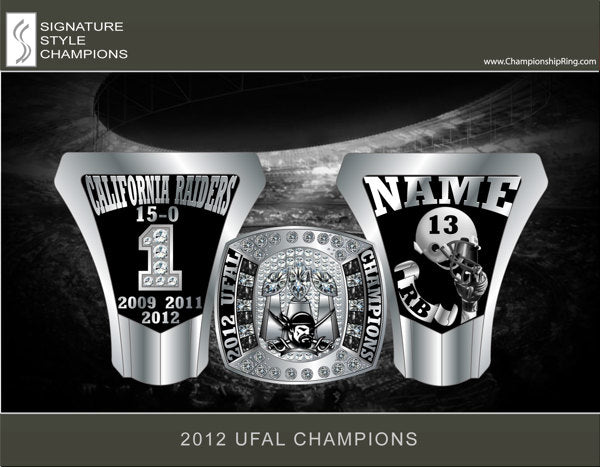 2012 California Raiders Ring