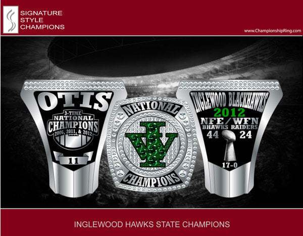 Inglewood Blackhawks Championship Ring