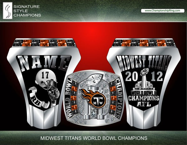 Midwest Titans  Football 2012 Championship Ring