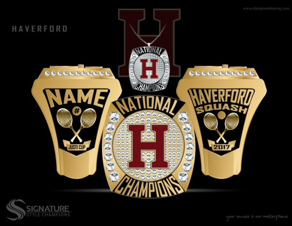 Haverford Squash Tennis 2017 Championship Ring