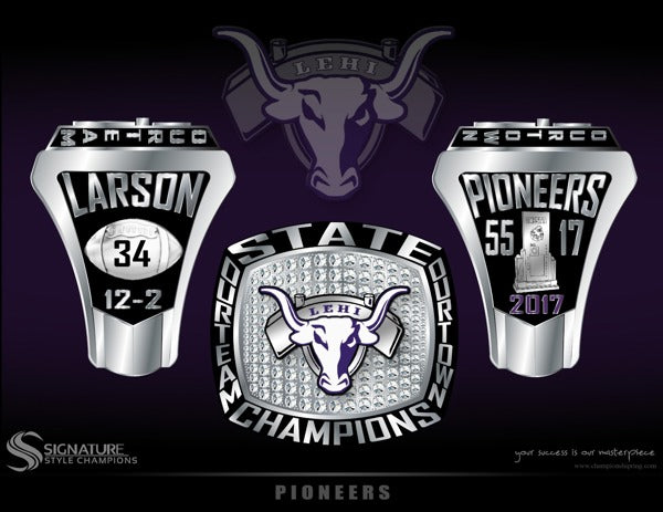 Lehi High School Football 2017 Championship Ring