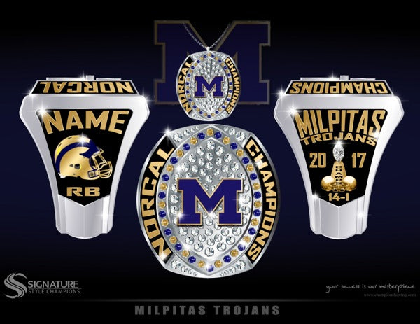 Milpitas High School Football 2017 Championship Ring