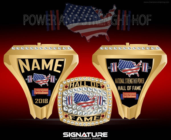 NATIONAL Powerlifting Hall of Fame Championship Ring