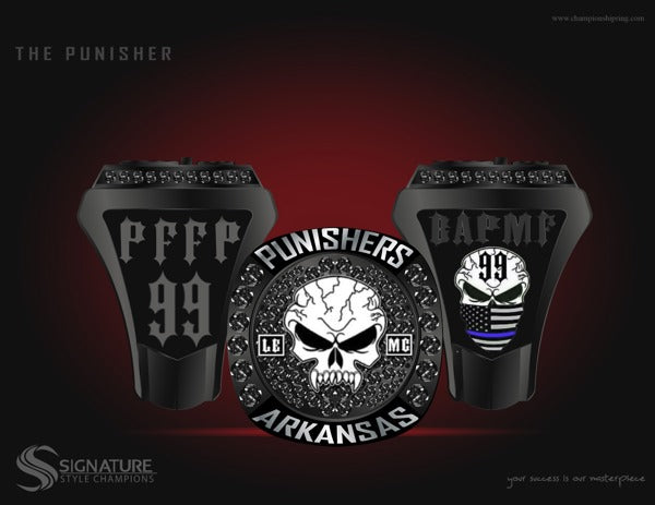 Punishers Motorcycle Club Championship Ring Style #1