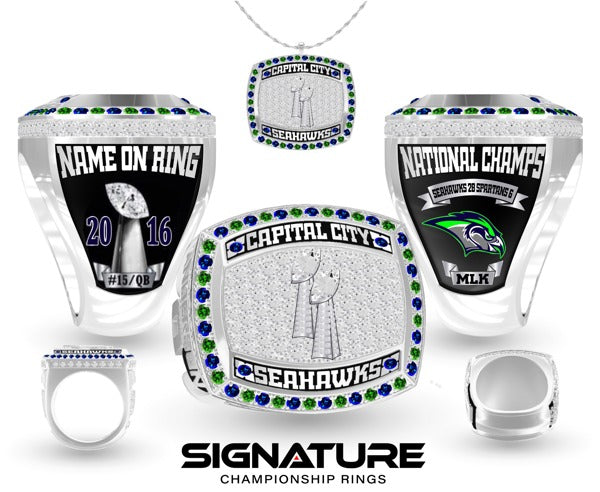 Aaron Gaskin - Capital City Seahawks Football 2016 Championship Ring