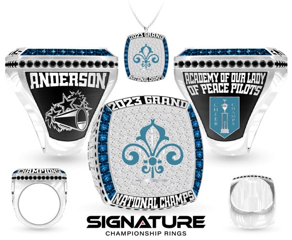 Academy of Our Lady of Peace High School Cheer 2023 Championship Ring
