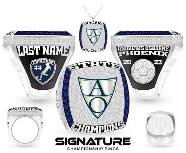 Andrews Osborne Academy Soccer -Men's 2023 Championship Ring