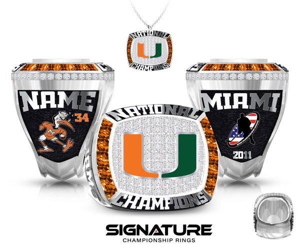 Miami Hurricanes Roller Hockey Championship Ring