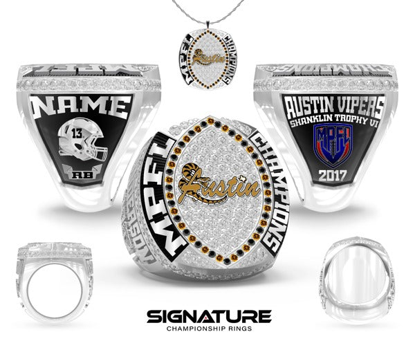 Austin Vipers Football 2017 Championship Ring