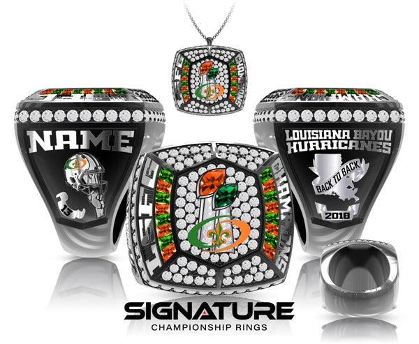 Louisiana Bayou Hurricanes Football 2018 Championship Ring