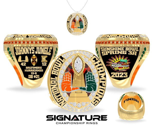 Baltimore Hurricanes Football 2023 Championship Ring