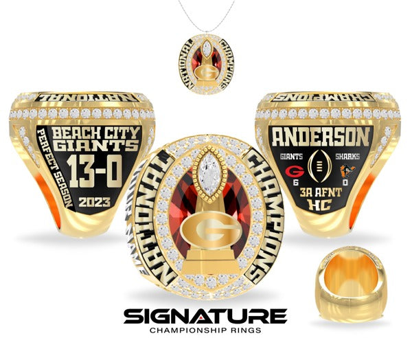 Beach City Giants Football 2023 Championship Ring