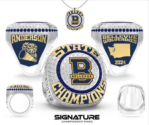 Bellevue High School Cheer 2024 Championship Ring