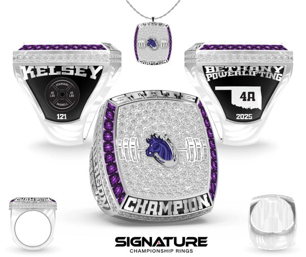 Bethany High School Powerlifting 2025 Championship Ring