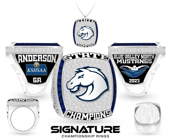 Blue Valley North High School Swimming &amp; Diving 2023 Championship Ring