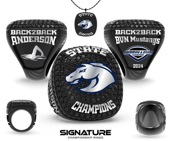 Blue Valley North High School Swimming & Diving 2024 Championship Ring