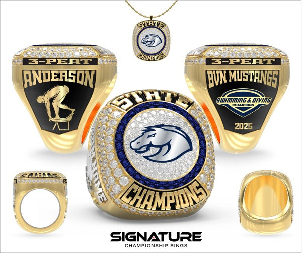 Blue Valley North High School Swimming & Diving 2025 Championship Ring