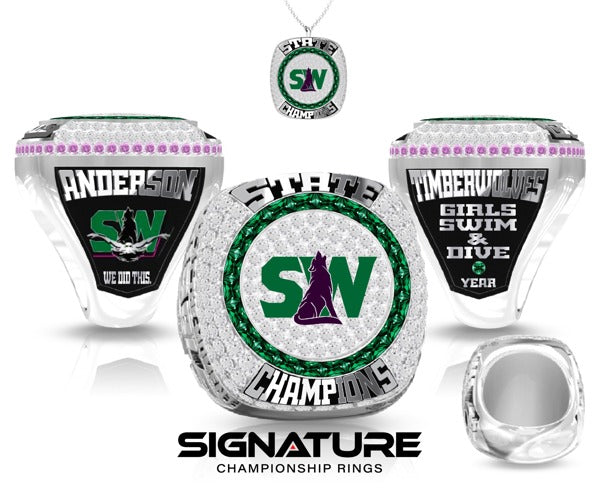 Blue Valley Southwest High School Swimming &amp; Diving 2023 Championship Ring