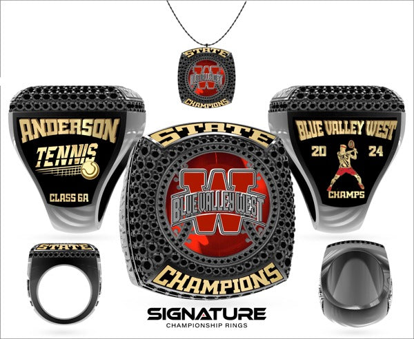 Blue Valley West High School Tennis -Men's 2024 Championship Ring