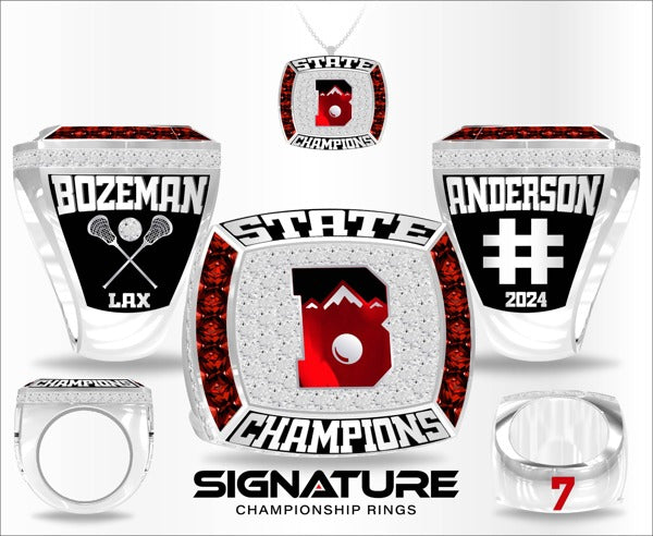 Bozeman High School Lacrosse Lacrosse -Men's 2024 Championship Ring