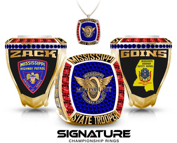 Mississippi Highway Patrol Gold Pendant