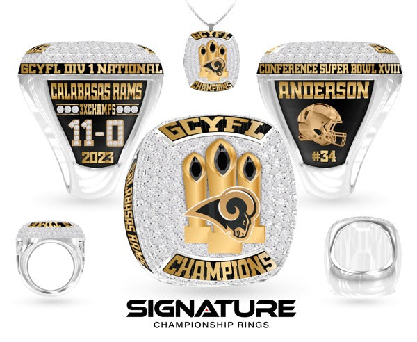 Calabasas Rams Football 2023 Championship Ring
